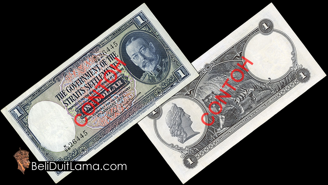 Membeli duit lama Straits Settlement 1 dollar 1935